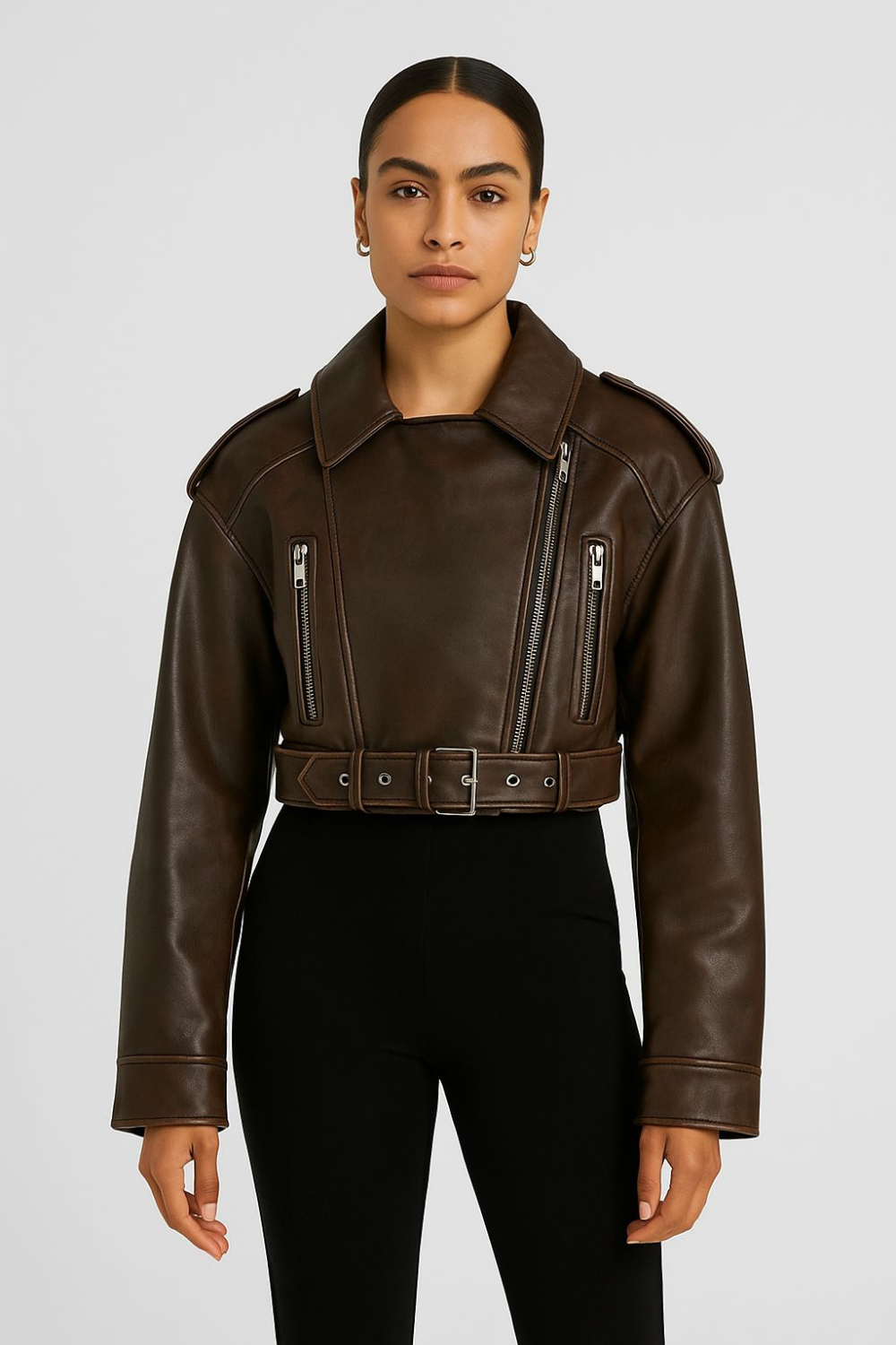 Chaqueta de Cuero para Mujer | Estilo Retro Premium