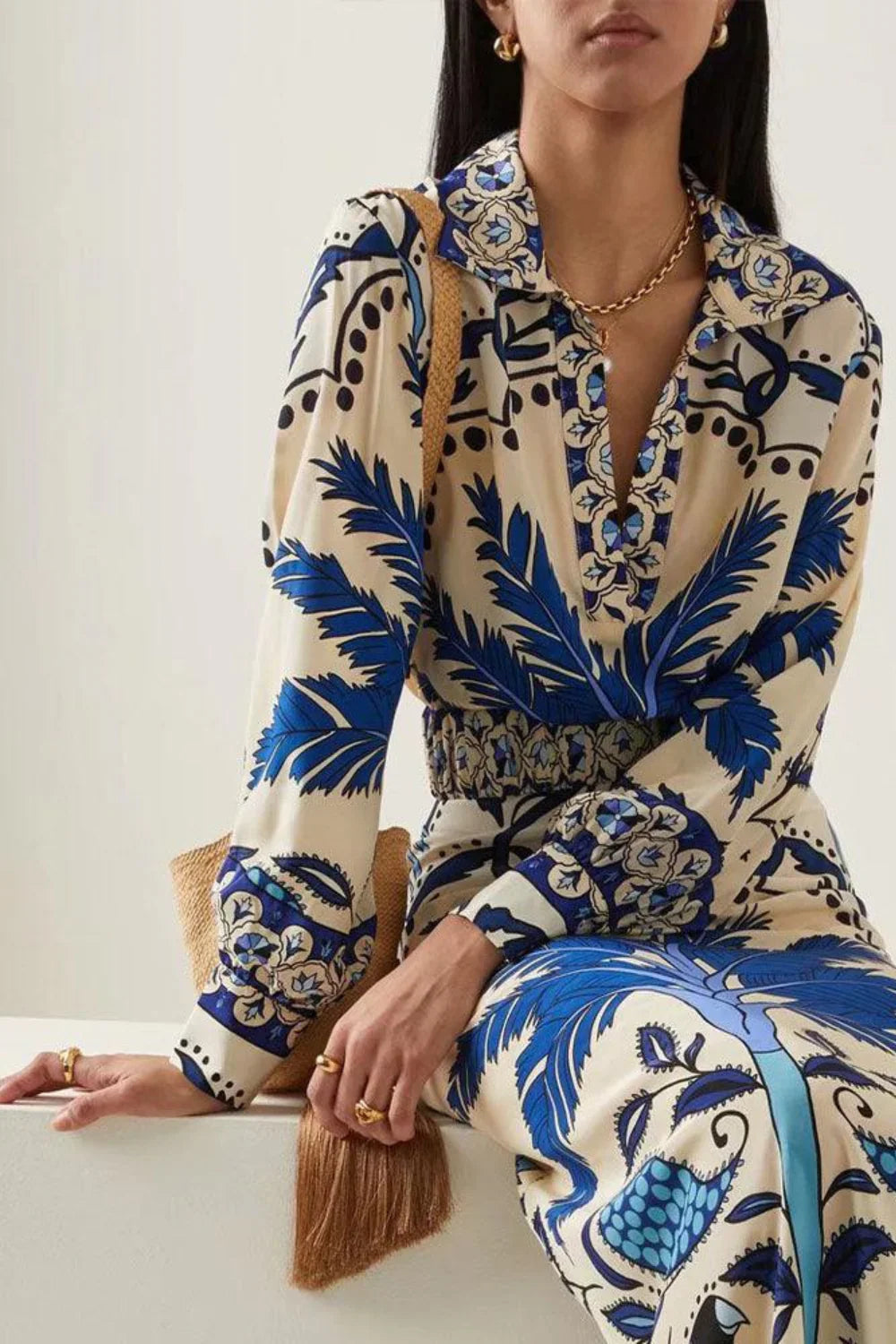 Conjunto de pavo real para mujer