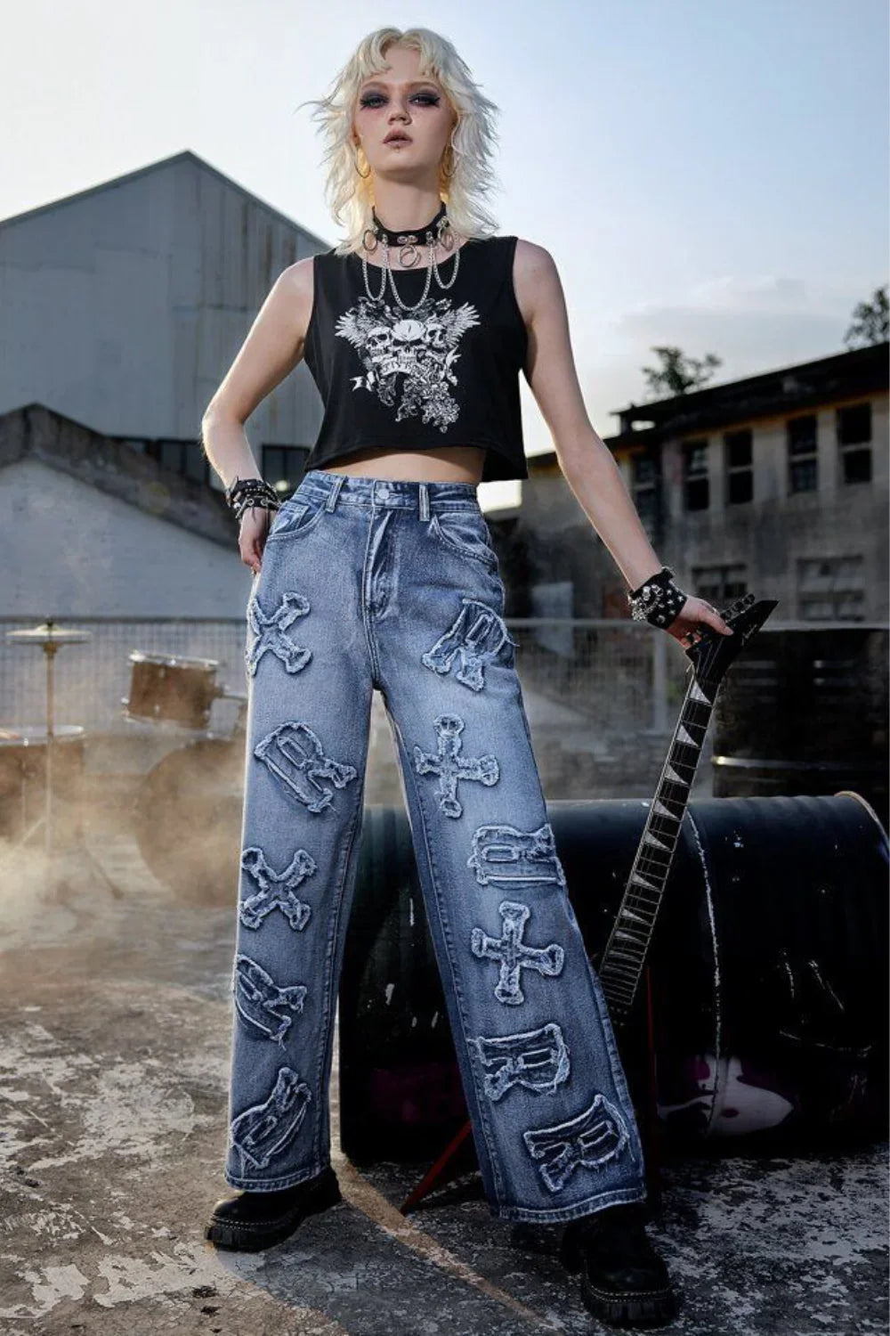 Vaqueros Old Rock para Mujer