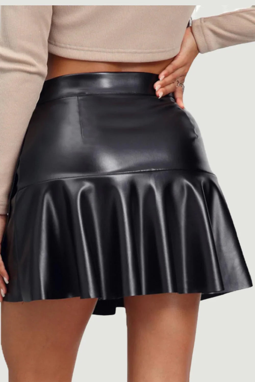 Mini Falda de Cuero para Mujer