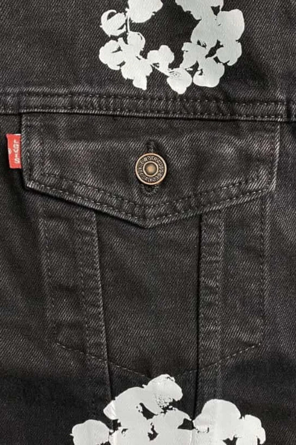 Chaqueta de Denim con Flores para Mujer