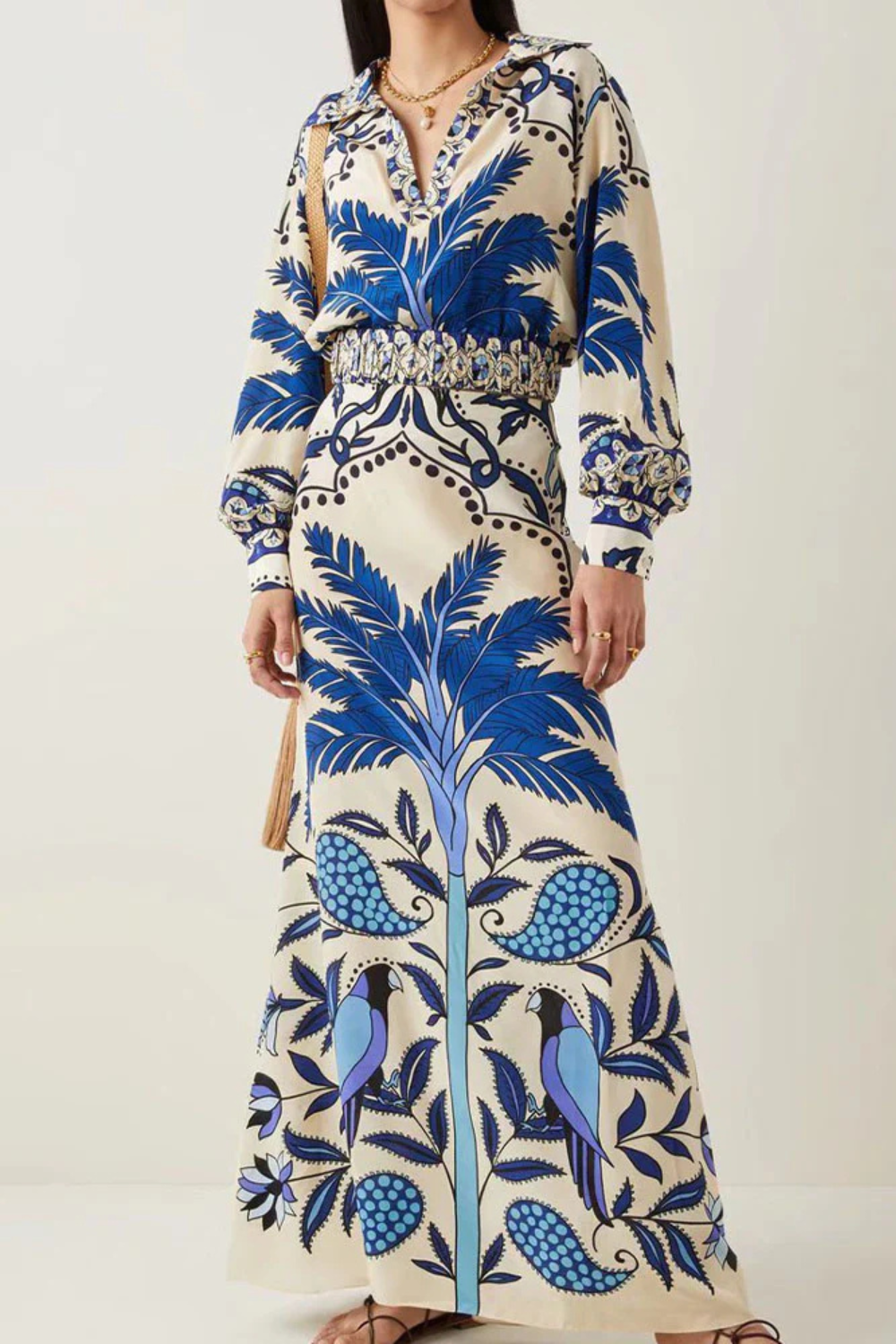 Conjunto de pavo real para mujer