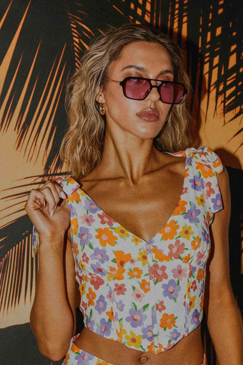 Top corto Floral para Mujer