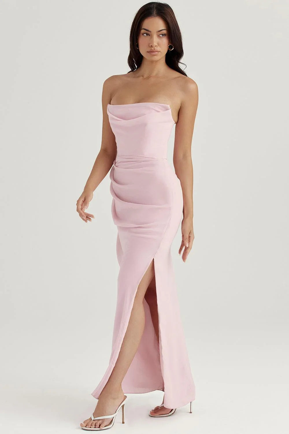 Vestido Largo Rosa Esencial