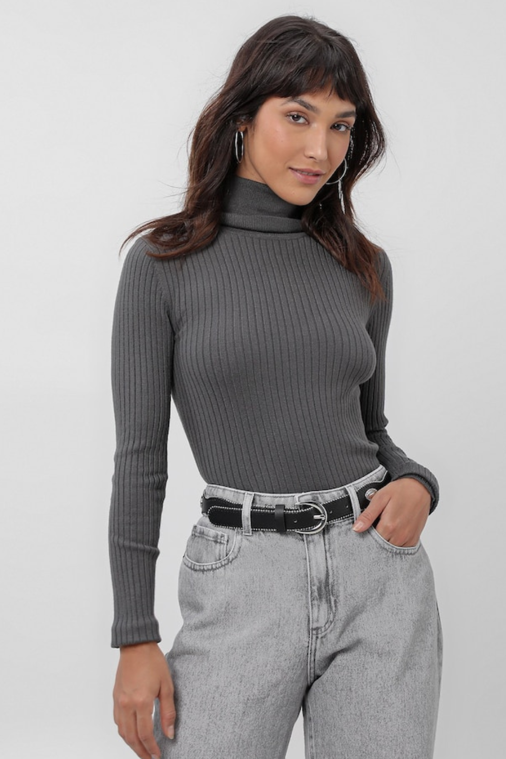 Suéter de Tricot de Manga Larga para Mujer