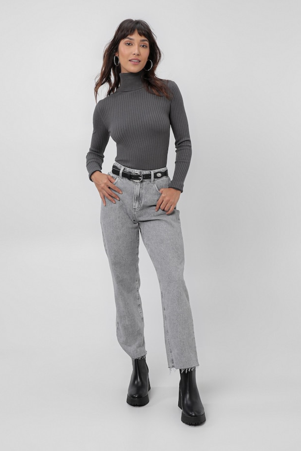 Suéter de Tricot de Manga Larga para Mujer