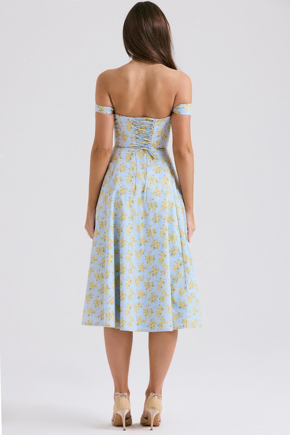 Vestido midi con tirantes