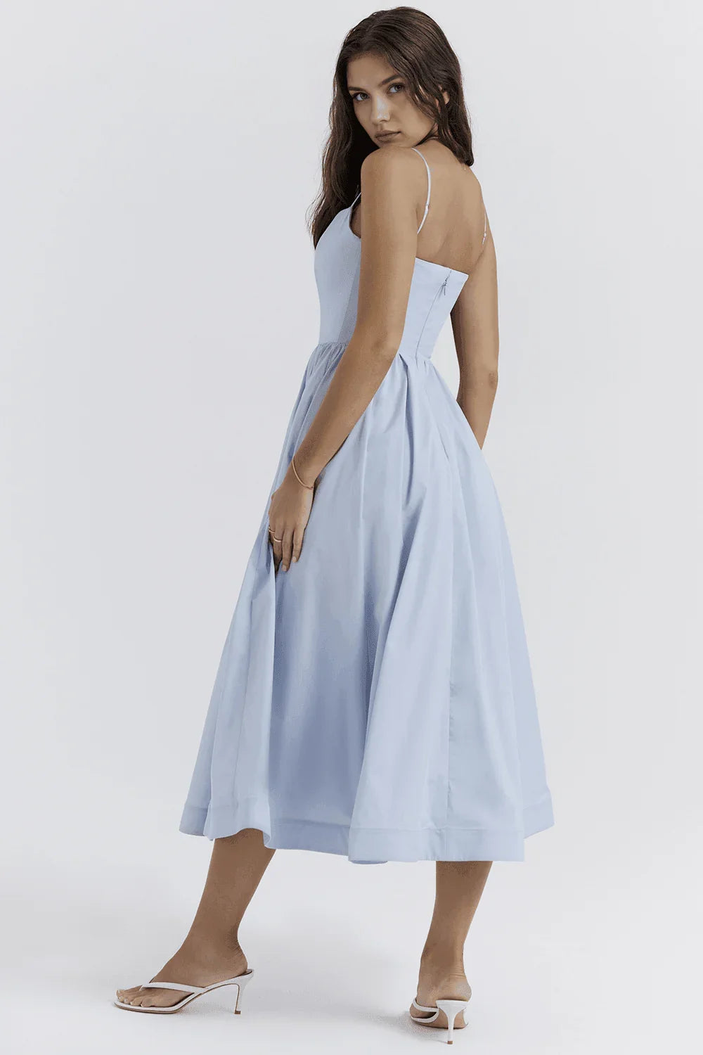 Vestido Midi Liso para Mujer
