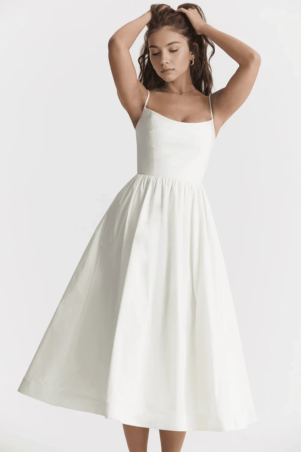 Vestido Midi Liso para Mujer