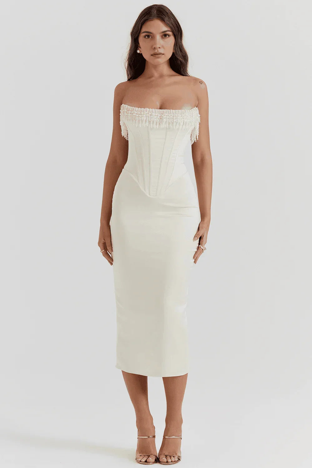 Vestido Blanco Largo Luize