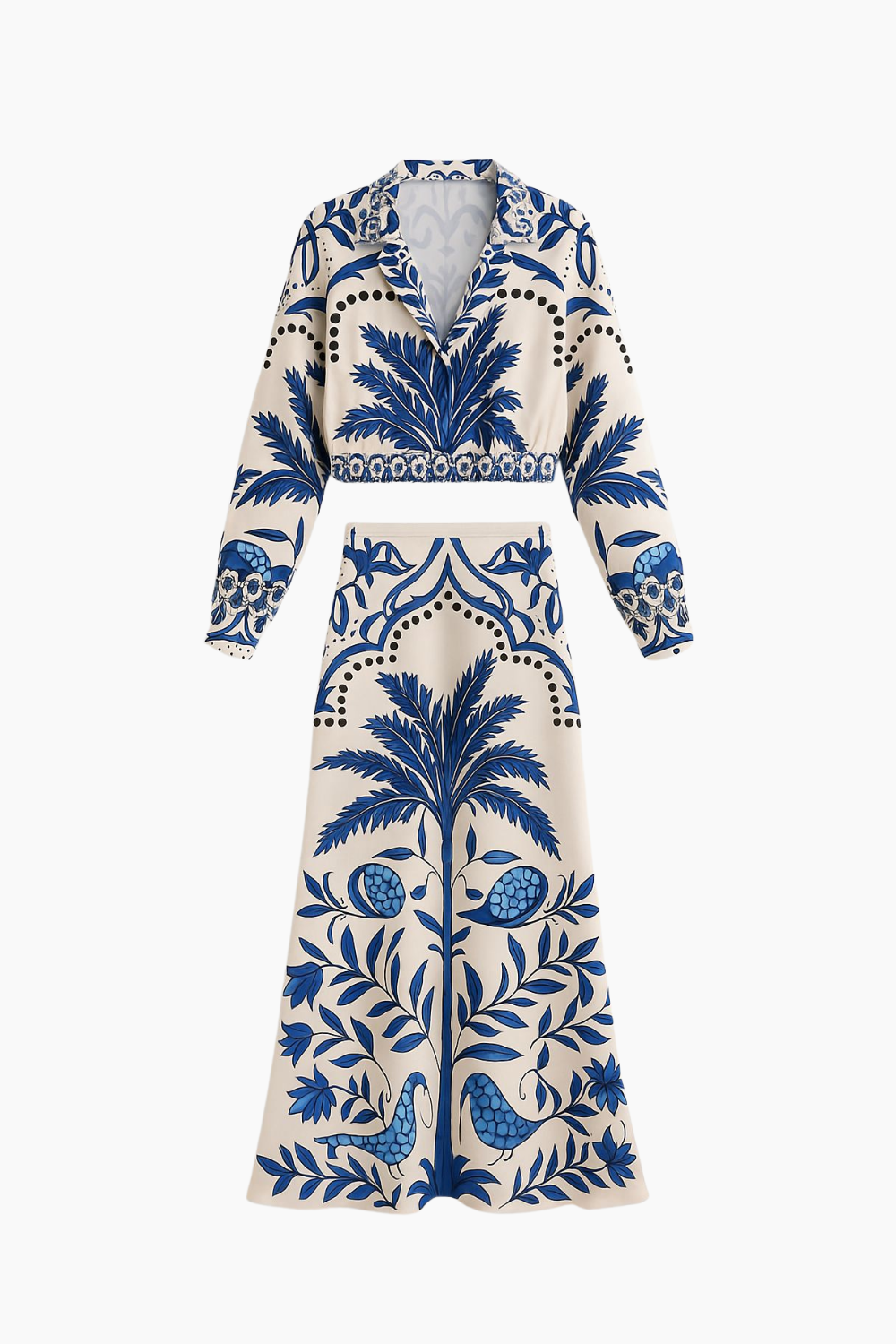 Conjunto de pavo real para mujer