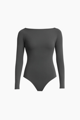 Body Femenino de Manga Larga con Cuello Cano
