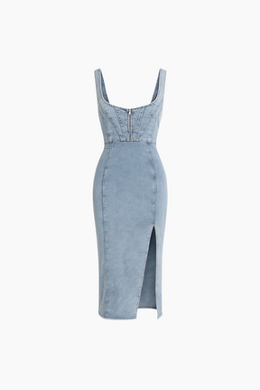 Vestido Tubo de Mezclilla para Mujer