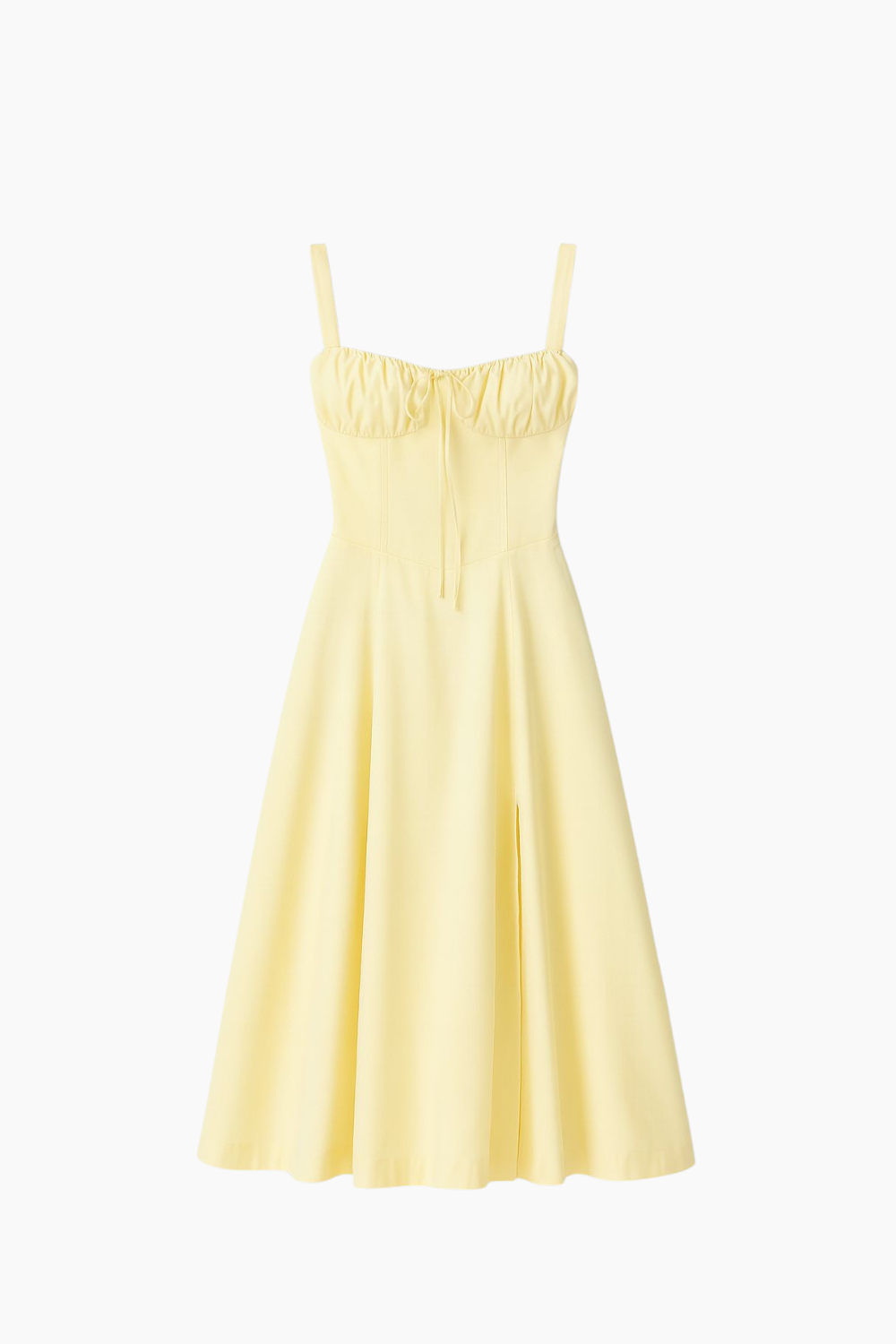Vestido midi amarillo sol