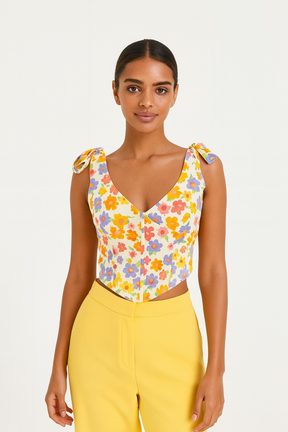 Top corto Floral para Mujer