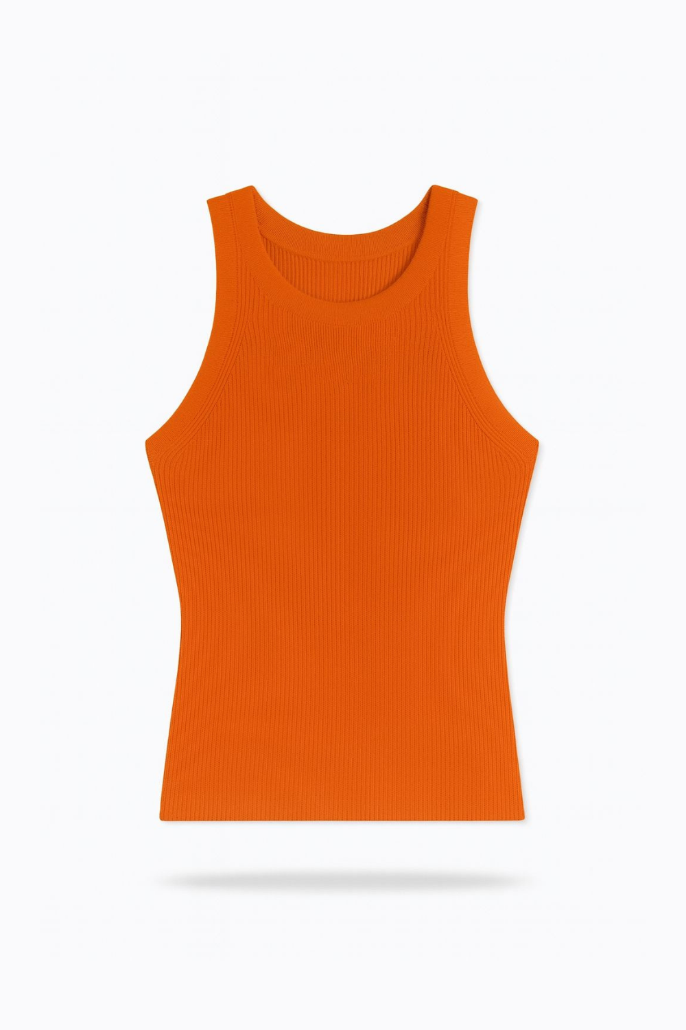 Camiseta de Tirantes de Punto Acanalado para Mujer