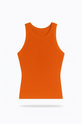 Camiseta de Tirantes de Punto Acanalado para Mujer