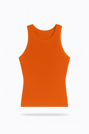 Camiseta de Tirantes de Punto Acanalado para Mujer