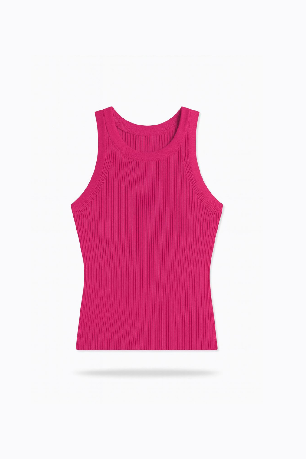 Camiseta de Tirantes de Punto Acanalado para Mujer