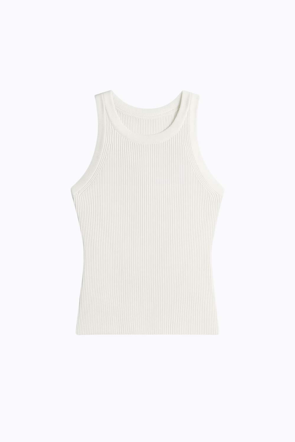 Camiseta de Tirantes de Punto Acanalado para Mujer