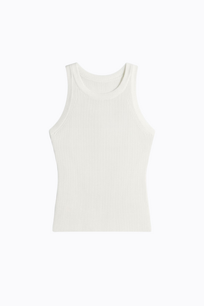 Camiseta de Tirantes de Punto Acanalado para Mujer