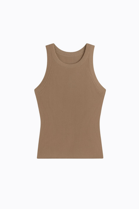 Camiseta de Tirantes de Punto Acanalado para Mujer