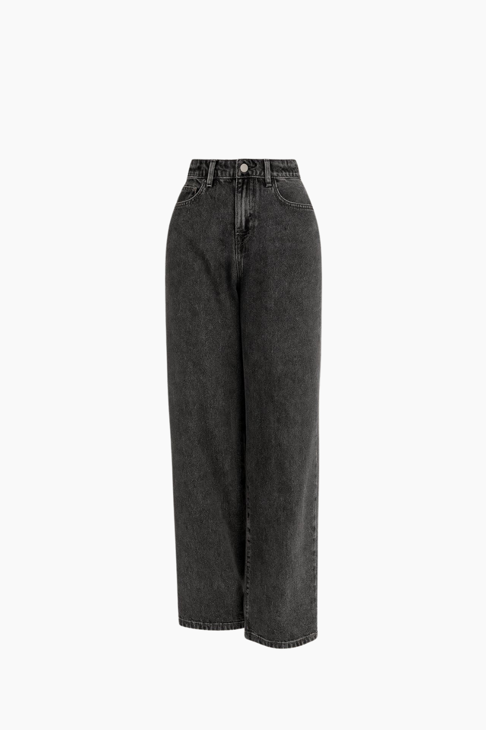 Jeans de Mujer Anchos en Color Negro