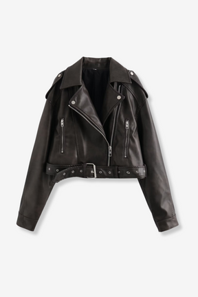 Chaqueta de Cuero para Mujer | Estilo Retro Premium