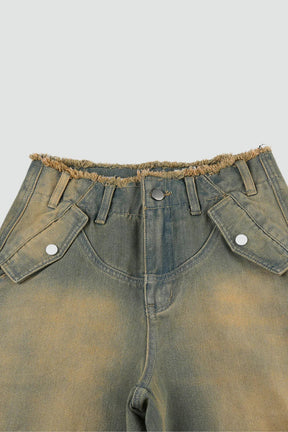 Vaqueros Retro Anchos de Mujer