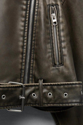 Chaqueta de Cuero para Mujer | Estilo Retro Premium
