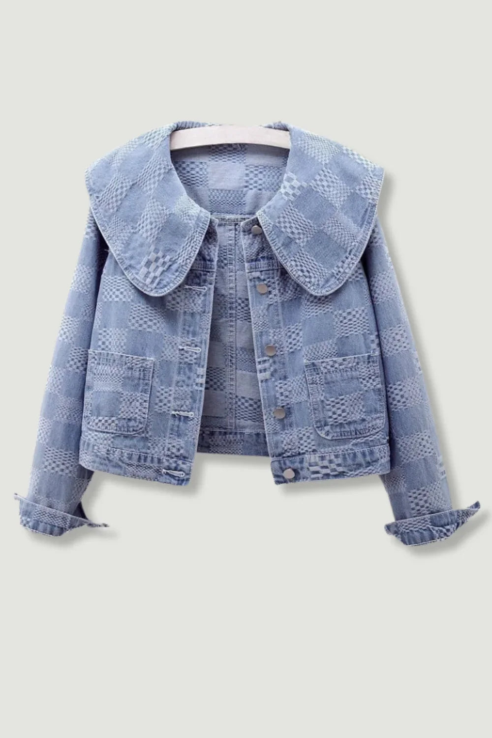 Chaqueta de Denim a Cuadros para Mujer