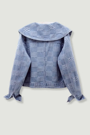 Chaqueta de Denim a Cuadros para Mujer