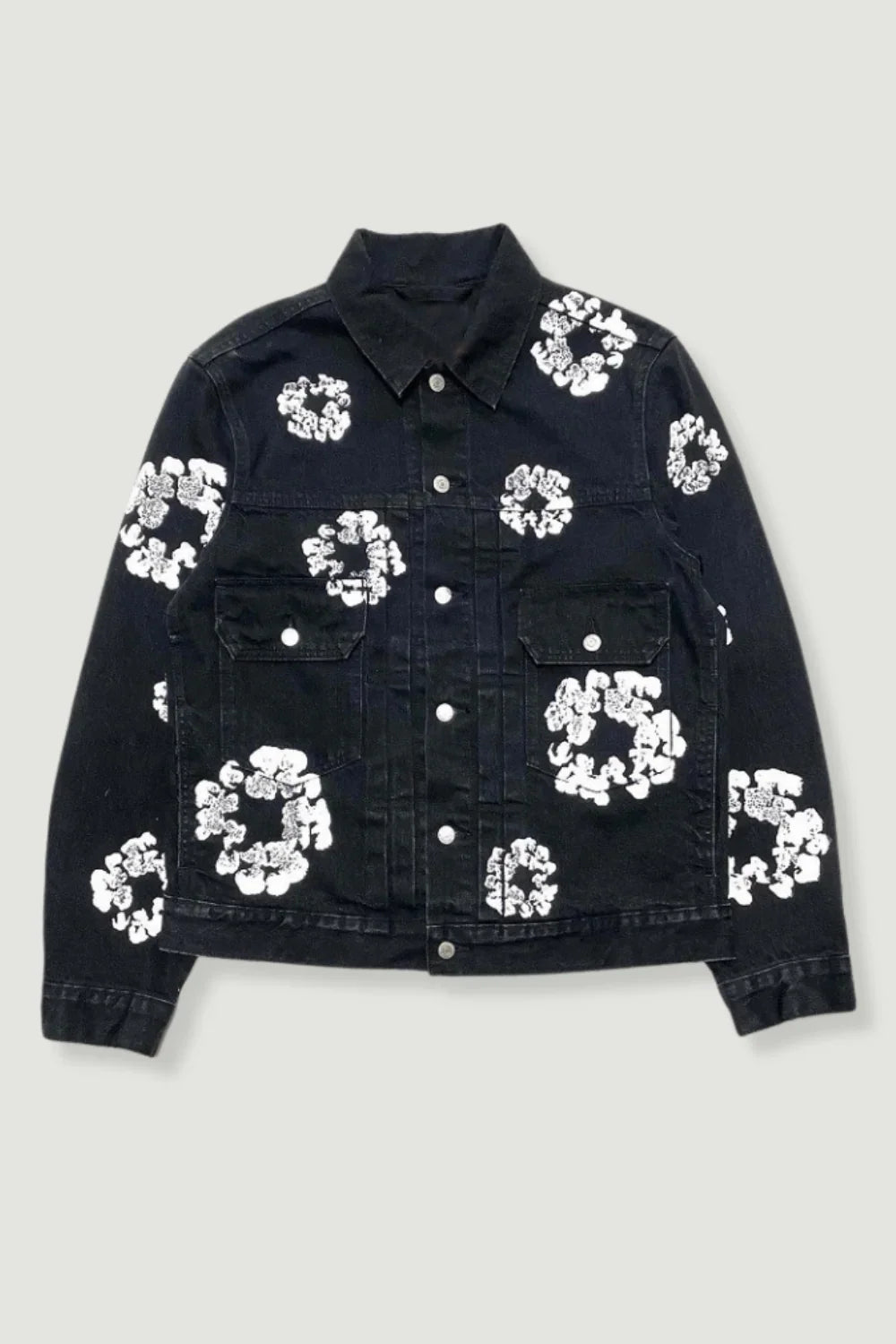 Chaqueta de Denim con Flores para Mujer