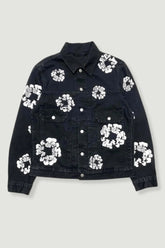 Chaqueta de Denim con Flores para Mujer