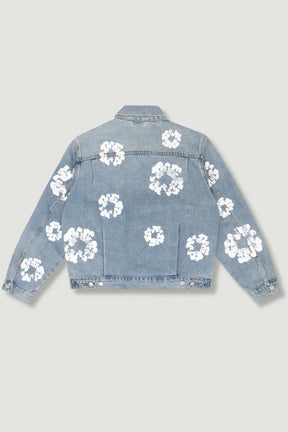 Chaqueta de Denim con Flores para Mujer