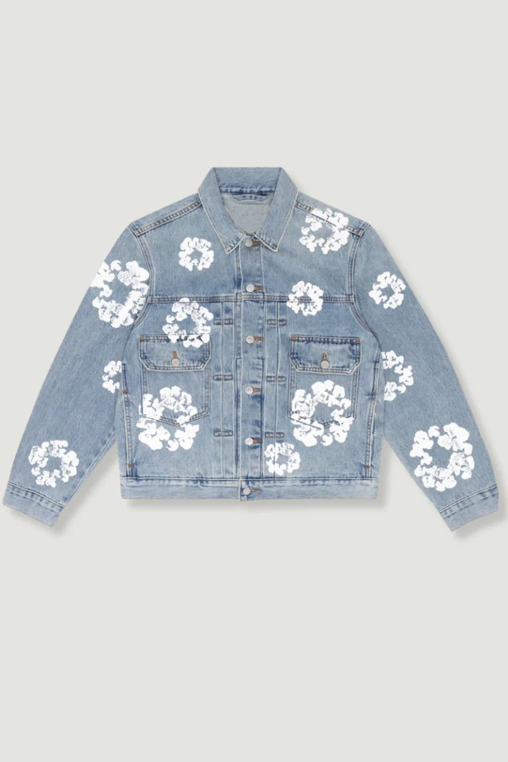 Chaqueta de Denim con Flores para Mujer