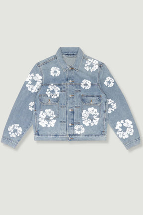 Chaqueta de Denim con Flores para Mujer