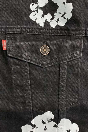 Chaqueta de Denim con Flores para Mujer