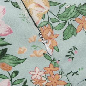 Vestido Midi Verde con Estampado Floral