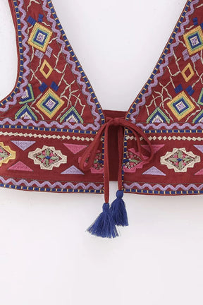 Top Marsala Bordado