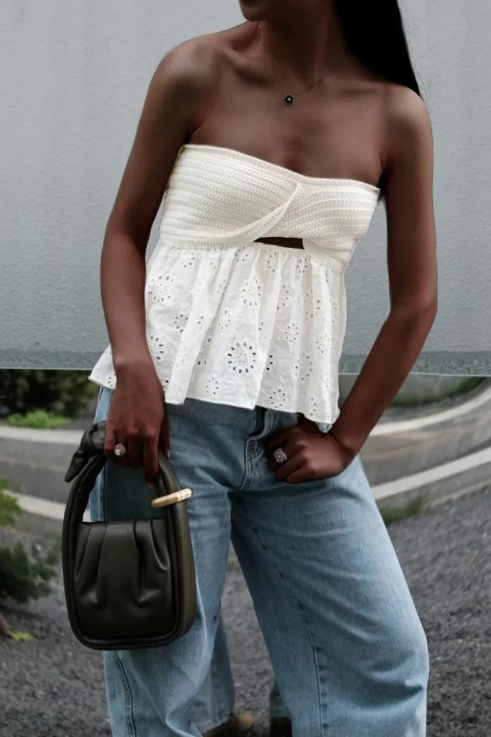 Top Bordado Blanco