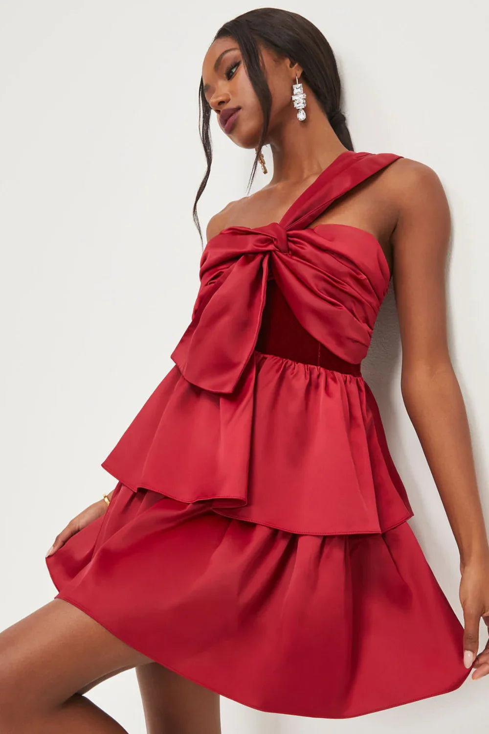Corto Vestido de Cruce con Lazo