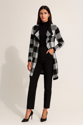 Cardigan de Cuadros para Mujer