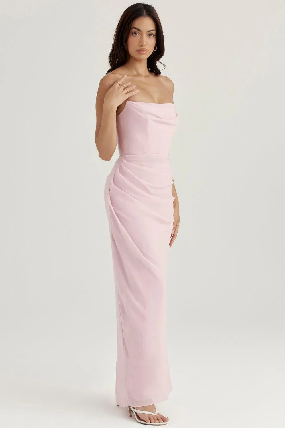 Vestido Largo Rosa Esencial