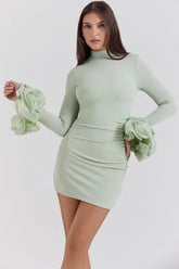 Vestido Corto Verde Esmeralda