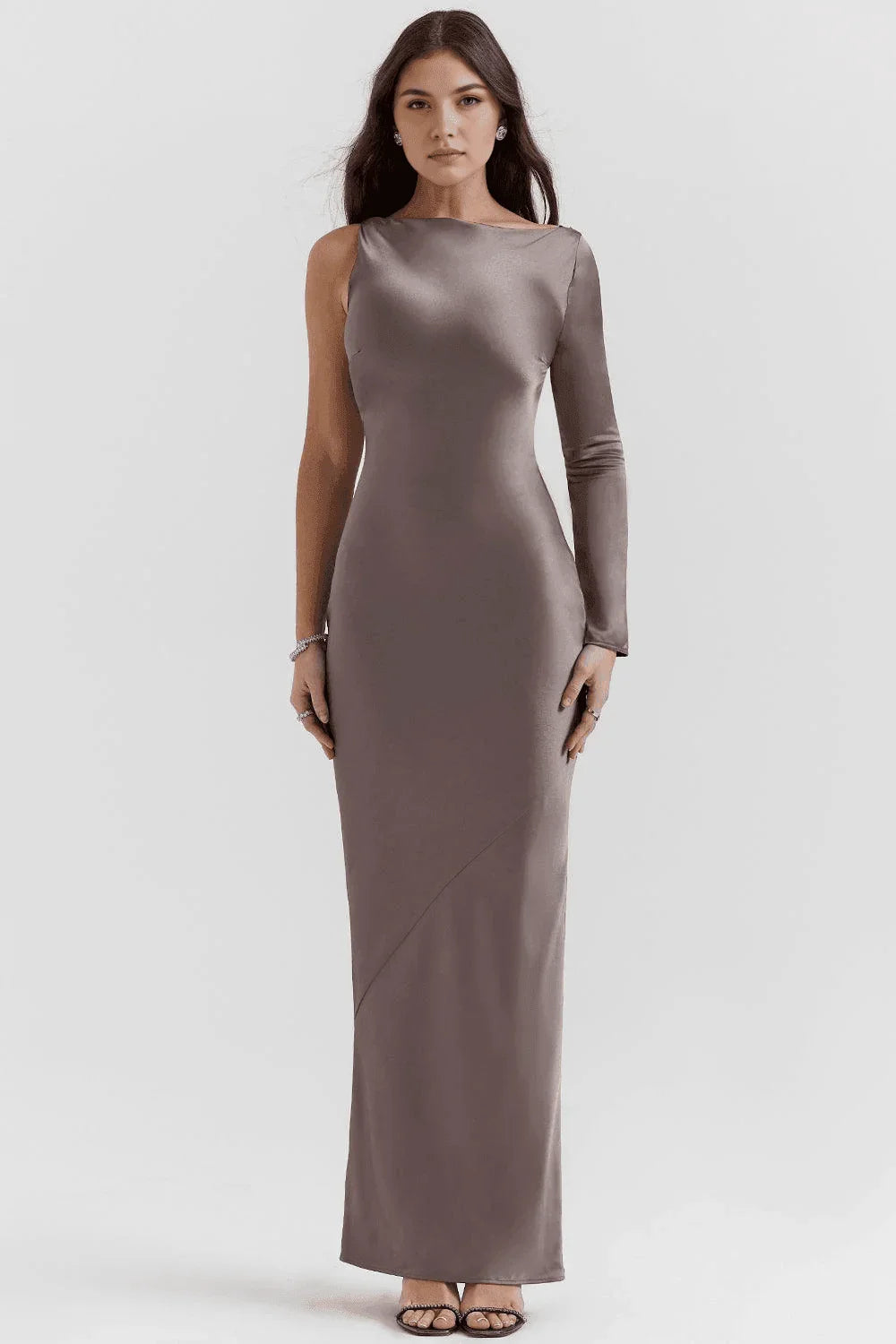 Largo Vestido de Satén para Mujer