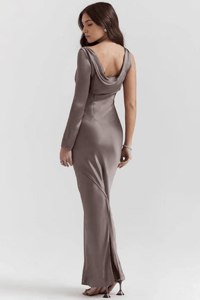 Largo Vestido de Satén para Mujer