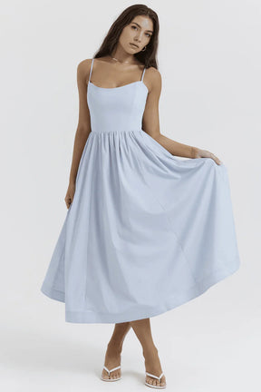 Vestido Midi Liso para Mujer