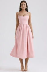 Vestido Midi Liso para Mujer
