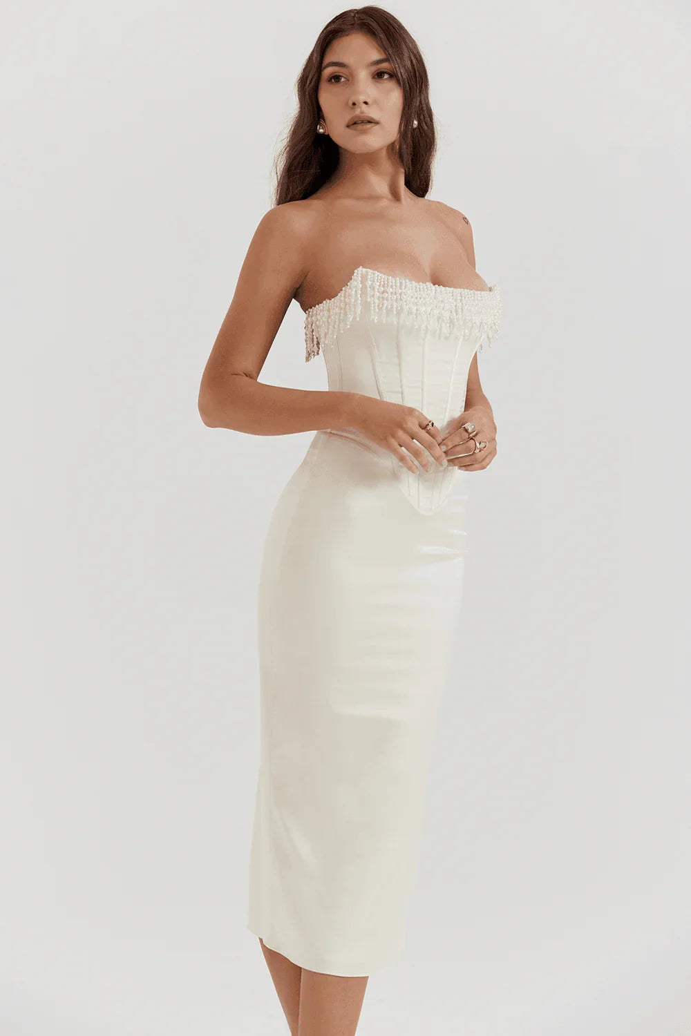 Vestido Blanco Largo Luize
